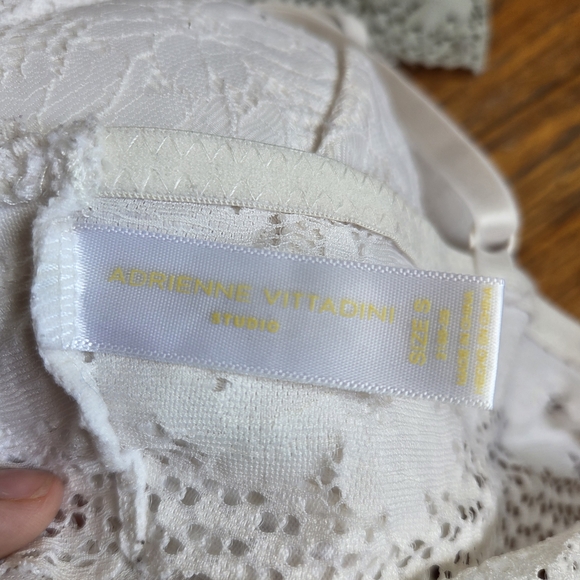 Adrienne Vittadini Lace Bralette Duo - Cream and Sage/Blue - Picture 2 of 5